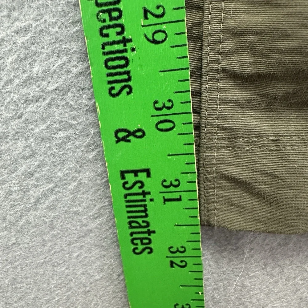 North Face Men's Medium Covertible Pants Green Nylon Zip Off Hike *flaw*